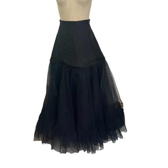 Tomasz Starzewski skirt women's XS black tulle lace netting vintage petticoat - Picture 1 of 7